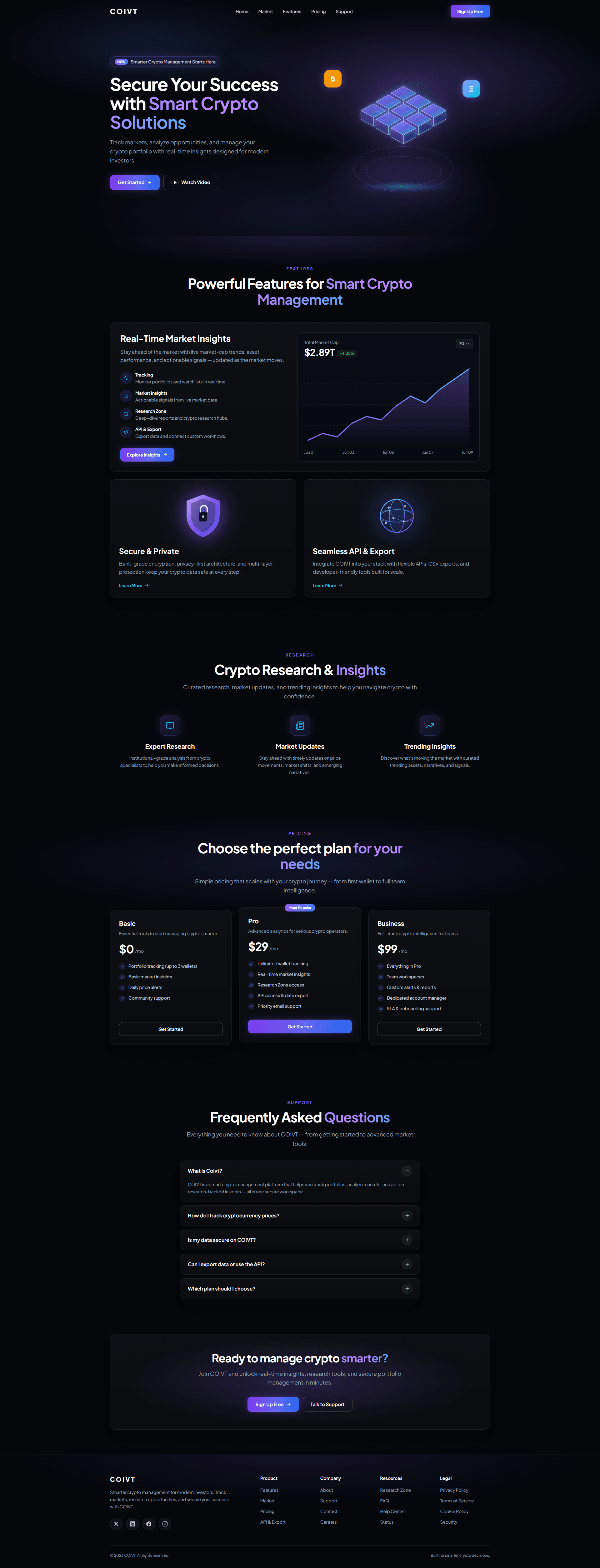 Coivt website homepage