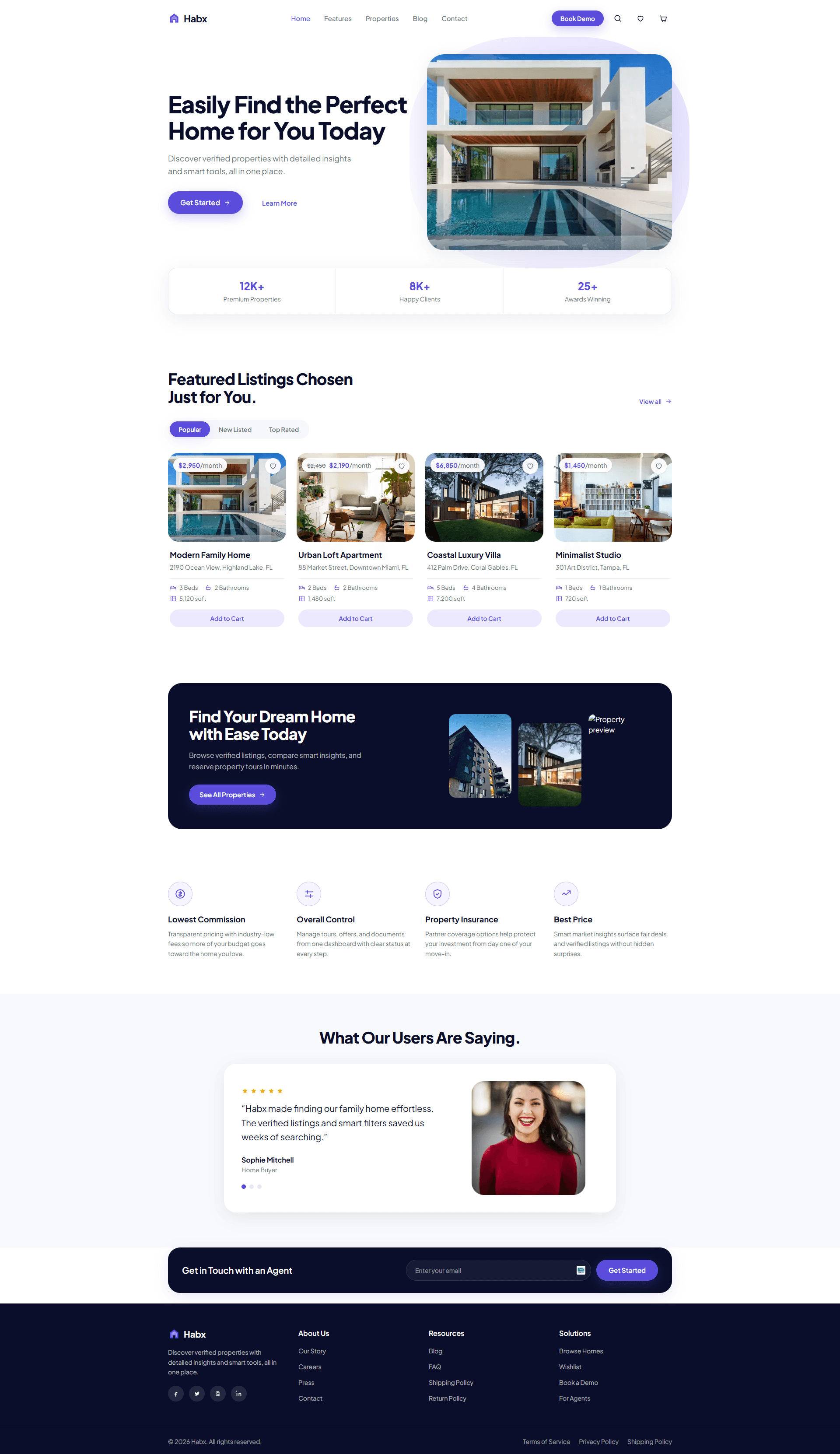 Habx website homepage